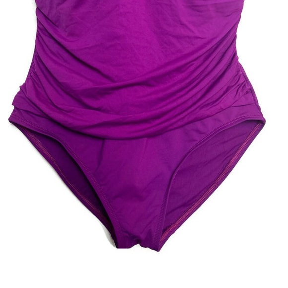 LA BLANCA Island Goddess Orchid Purple  Strappy One-Piece Swimsuit Size … - Picture 7 of 7